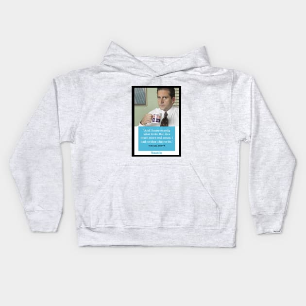 Michael quote Kids Hoodie by Xinoni